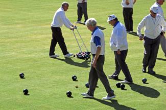 Seniors golfing