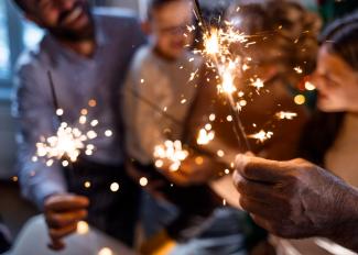 Party with sparklers
