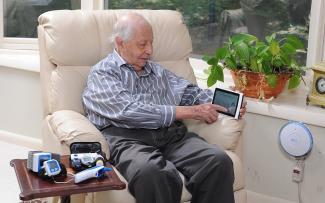Senior aging at home with technology